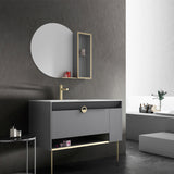 Simple Fashion Style Cabinet Toilet Furniture Low price bathroom vanities Plywood floor standing Vanity Units