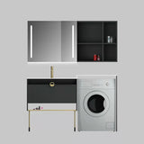 Simple Fashion Style Cabinet Toilet Furniture Low price bathroom vanities Plywood floor standing Vanity Units