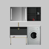 Simple Fashion Style Cabinet Toilet Furniture Low price bathroom vanities Plywood floor standing Vanity Units