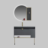 Simple Fashion Style Cabinet Toilet Furniture Low price bathroom vanities Plywood floor standing Vanity Units