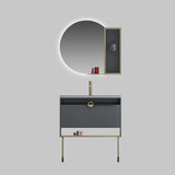 Simple Fashion Style Cabinet Toilet Furniture Low price bathroom vanities Plywood floor standing Vanity Units