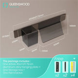 QUEENSWOOD Drill hole Bathroom shelf aluminum bathroom rack toilet storage rack toilet kitchen shelf hang