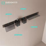 QUEENSWOOD Drill hole bathroom shelf aluminum bathroom rack toilet storage rack bottle jar toilet kitchen shelf hang on the wall