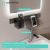 QUEENSWOOD Drill hole Bathroom shelf aluminum bathroom rack toilet storage rack toilet kitchen shelf hang