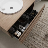 QUEENSWOOD Solid Wood Boards Modern Improvement Furniture Bathroom Fixture Bathroom Cabinets Bathroom Vanities Cabinet with Sink