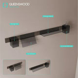 QUEENSWOOD Drill hole Bathroom shelf aluminum bathroom rack toilet storage rack toilet kitchen shelf hang