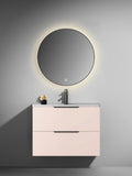 Modern Wall Mounted plywood and sink combo bathroom vanity，and LED 70CM large mirror Suitable for high-end new home modification